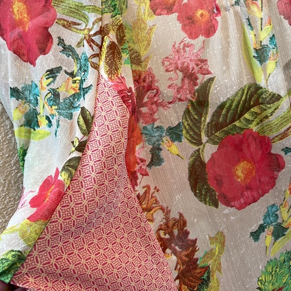 Anthropologie NEW condition Floral and crochet blouse . SZ Large . By Meadow Rue - Picture 6 of 8